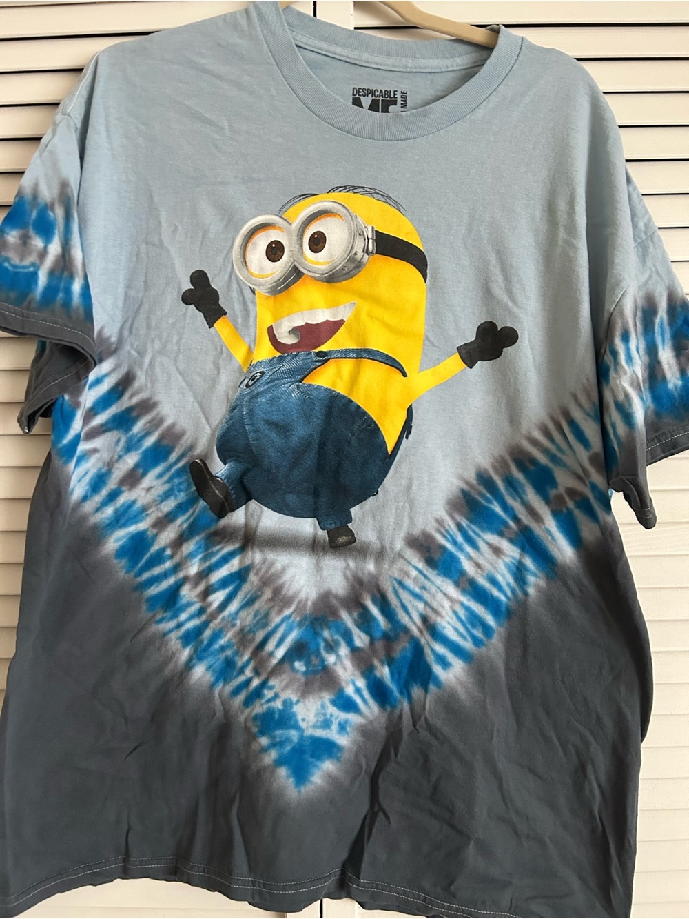 Despicable Me Minions Tie-Dye Mens TShirt - Light Blue & Yellow